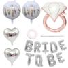 Boda Hispana Transfronteriza Globo Temporada de Bodas en EE.UU. Diseño de Fiesta de Boda en el Césped Traje de Globos de Anillo de Diamante