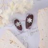 Nueva Manicura Copo de Nieve Joyería Navidad Otoño e Invierno Versátil Aleación de Metal Diamante Oro y Plata Copos de Nieve Accesorios Diamante para Uñas
