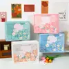 Bolsa de Presente com Flores Pintura a Óleo Retrô de Aparência Sofisticada Embalagem para Presente de Aniversário com Joias Lanches Cartão Branco Espessado Bolsa de Mão