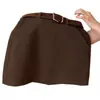 Falda corta de lana marrón retro simple estilo coreano para mujer, nueva moda de otoño e invierno, de cintura alta, adelgazante, versátil, línea A