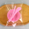 Cuenco para mascarilla de belleza, embalaje separado, herramienta de spa de maquillaje, juego de tres piezas, tazón pequeño de plástico, varilla mezcladora, escala medidora, cuchara