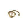 Anillo europeo y americano para mujer, diseño de nicho, círculo, moda retro, ins, simple, combinable, dedo índice, anillo abierto ajustable, moda
