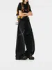 Pantalones Casuales de Senderismo Hasselblad Línea de Bloques de Color Estilo Americano para Hombre, Verano Modernos Versátiles Streetwear Deportes al Aire Libre Holgados Pantalones Cargo