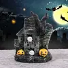 Enfeites Miniatura de Resina para Halloween, Acessórios DIY de Bola de Cristal, Decorações Fofas de Feriado de Abóbora Fantasma