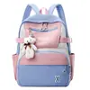 Mochila Escolar para Aluno do Ensino Fundamental e Médio Pingente Fofo Decorativo Bolsa para Computador Mochila Doce Fresca Mochila Versátil de Grande Capacidade