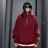 Calça Scimitar de Inverno Solta Diária Versátil Confortável Conjunto de Moletom com Capuz Cor Sólida Zíper Moletom de Commuter Masculino