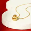 Colar Ouyini em Prata Esterlina 925 com Pingente de Caqui Escovado para Mulheres, Design de Primavera de Luxo de Alta Qualidade, Corrente de Suéter Estilo Ins