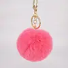 Novo Chaveiro Fivela Bola de Pelo de Unicórnio PU Imitação de Pelo de Coelho Rex Moda Pingente para Bolsa Feminina Venda Direta da Fábrica