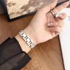 Pulseira Ondulação de Água Pulseira de Metal para Relógio Adequada para Apple S10 S11 Xiaomi 10 Huawei Fit4 Gt5 18mm Pulseira de Pulso