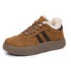 Sapatos Esportivos Casuais Femininos 2025 Inverno Novo Plush Retrô Versátil Sola Macia Antiderrapante Confortáveis