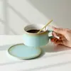 Tazas de Café de las Dinastías Tang y Song, Tazas de Oficina de Alta Gama y Exquisitas con Platillos y Cucharas, Tazas de Leche, Vasos de Agua de Valor Alto de Nicho