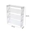 Caixa Organizadora de Cosméticos, Porta-Objetos de Mesa de Luxo Leve, Porta-Maquiagem Transparente Compartimentado Empilhável