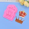 Molde de silicona de dos piezas con forma de corona para hornear pasteles DIY