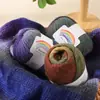 Fio de Lã Tingido em Seção Fio de Lã Arco-Íris Fio Fino Fantasia Fio para Xale Chapéu Lenço Tricô à Mão Espessura Média
