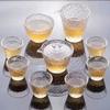 Juego de Té Rocío Helado Martillado Japonés para Hacer Té, Taza Cubierta de Vidrio Transparente con Borde Dorado, Taza para Hombre, Taza de Té para el Maestro, Juego de Té Kung Fu, Shi Hua