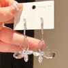 Brincos Pingente Borboleta Zircônia Agulha de Prata Dopamina Estilo Doce Gentil Brincos Versáteis Luxo Leve Brincos de Alta Qualidade para Mulheres