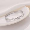 Pulseira de aço de titânio de comércio exterior transfronteiriço moda feminina pulseira simples pulseira pulseira pulseira de luxo não desbotada pulseira em estoque atacado