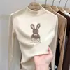 Ropa interior térmica para niñas: Colección Otoño/Invierno 2026, cuello semi-alto, camiseta de manga larga cepillada, top térmico de forro polar para niños
