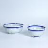 Tigela de cerâmica azul escuro com linha linha tigela invertida porcelana de hotel tigela de arroz tigela de macarrão tigela de sopa