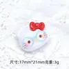 Gatinho Fofo de Óculos Desenho Animado Artesanal DIY Caseiro Cola de Creme Resina Pequenos Acessórios Furo Fivela de Sapato Material para Joias