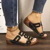 Sudeste Asiático Comercio Exterior Nuevo Estilo Suela Gruesa Hebilla Hueca Sandalias de Playa de Una Tira Talla Grande para Mujer Tacón de Cuña Ligero eBay