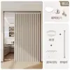 Cortina de Porta de Cozinha Cortina Divisória para Bloquear Fumaça de Óleo, Espessada Sala de Estar à Prova de Vento Magnética Dobrável Abrir Cortina Sem Furos