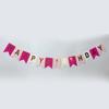Bandera de cumpleaños pequeña negra rosa dorada de 11.5*16cm Banner de Feliz Cumpleaños venta al por mayor personalizado