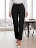 Ropa de Mujer Transfronteriza Europea y Americana Amazon Pantalones Largos de Color Sólido de Cintura Media para Mujer Pantalones Casuales de Oficina Ropa para Mujer al por Mayor