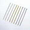 Alfinetes T Cor de Cobre Banhados a Ouro 18K Alfinetes de Cabeça Plana Alfinetes T Feitos à Mão DIY Joias Miçangas Alfinetes de Conexão Acessórios Atacado