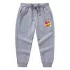 Pantalones largos con cordones en los tobillos para niños, estilo coreano, primavera y otoño, ropa exterior para bebés, pantalones deportivos casuales de algodón de felpa neutra