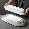 Pratos de Melamina para Restaurantes, Hot Pot, Pratos Retangulares para Churrasco, Pratos Comerciais de Imitação de Porcelana para Sushi