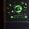 Adesivos luminosos fluorescentes autoadesivos de liquidação Halloween Natal lua estrelas floco de neve pvc layout de absorção de luz adesivos de parede