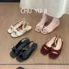 Sandalias tipo moño estilo francés para mujer, nuevo modelo verano 2026, que aumentan la altura, hermosas, perfectas con faldas, cómodas para los pies, sandalias romanas