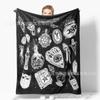 Manta de Franela con Temática de Halloween Transfronteriza Suave Cómoda Manta para Sofá Cama Oficina Camping Manta Multifuncional