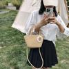 Bolso tejido para mujer, nuevo bolso de hombro informal de moda 2023, popular bolso cruzado de verano, bolso de mano tipo cubo