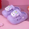 Nuevas y lindas pantuflas de conejo para niños de verano, de punta cerrada, transpirables, duraderas, estilo caricatura, cómodas para el hogar y uso exterior