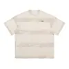 Camiseta de Manga Corta de Algodón Puro Rayas Tie-Dye Imitación Estilo Retro Americano, Edición Verano, Camiseta de Media Manga de Marca de Moda con Bordado Texturizado