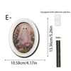 Decoración de Madera de Fantasma Rosa Linda de Halloween Impresa en Tablero de Madera de Doble Capa de 5 mm, Decoración para Colgar en la Pared con Atmósfera Fresca