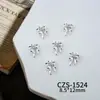 Laço de Liga com Strass para Unhas, Acessórios de Nail Art, Laços Prateados Brilhantes Versáteis para Unhas, Pequenos Acessórios DIY Usáveis