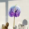 Flor artificial de palma vermelha pequena 3D flor falsa flor de plástico planta de decoração de interiores planta verde adereços de flor de casamento fotografia atacado