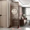 Nueva Pantalla Divisoria Estilo Chino para Sala de Estar, Plegable y Móvil, Madera Maciza, Estilo Chino, Entrada, Oficina, Divisor Decorativo Hueco