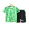 Conjunto infantil de manga curta verão novo camuflado infantil grande shorts de manga curta meninos esportivo roupa de secagem rápida roupa infantil atacado