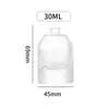 Botella de Perfume de Vidrio Transparente Base Gruesa Asimétrica Hombro Bayoneta Simple Tapa Recta Negra Múltiples Especificaciones Botella Vacía para Spray de Fragancia