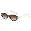 2027 Gafas de Sol de Moda Ojo de Gato Marco Ovalado de PC Comercio Exterior Hombres y Mujeres Modernas Versátiles Protección Solar para Exteriores Gafas de Sol