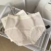 8824 Ropa Interior de Algodón Puro con Encaje para Niñas y Mujeres Cachorro Lindo 7A Antibacteriano Casi Imperceptible Cómodo que se Ajusta a la Cadera Pantalones Cortos Triangulares Nuevos