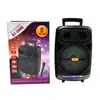 En Stock de Fábrica Altavoz Portátil Colorido para Exteriores de 8 Pulgadas 20W Altavoz Bluetooth Bt-2086 con Micrófono