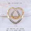 Hebilla de Bufanda de Seda con Forma de Corazón de Gama Alta Doble Uso para Mujer Otoño Hebilla Fija para Esquina Anudada de Circonita Accesorios de Gama Alta