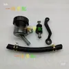 Cheliwu Depósito de Aceite de Cilindro Maestro Brembo Scooter Eléctrico Motocicleta Cilindro Maestro Tipo Empuje Modificado Depósito de Aceite Transparente Depósito de Líquido de Frenos Trasero