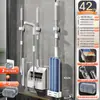 Mop Plano Mãos Livres Atacado Novo Modelo para Uso Doméstico, Ferramenta de Limpeza de Piso Mop Preguiçoso Limpeza com Uma Passada