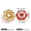 Acero Inoxidable Goteo Aceite Flor Joyería Colgante DIY Acero de Titanio Colgante Collar Colgante Accesorios de Joyería Venta al por Mayor